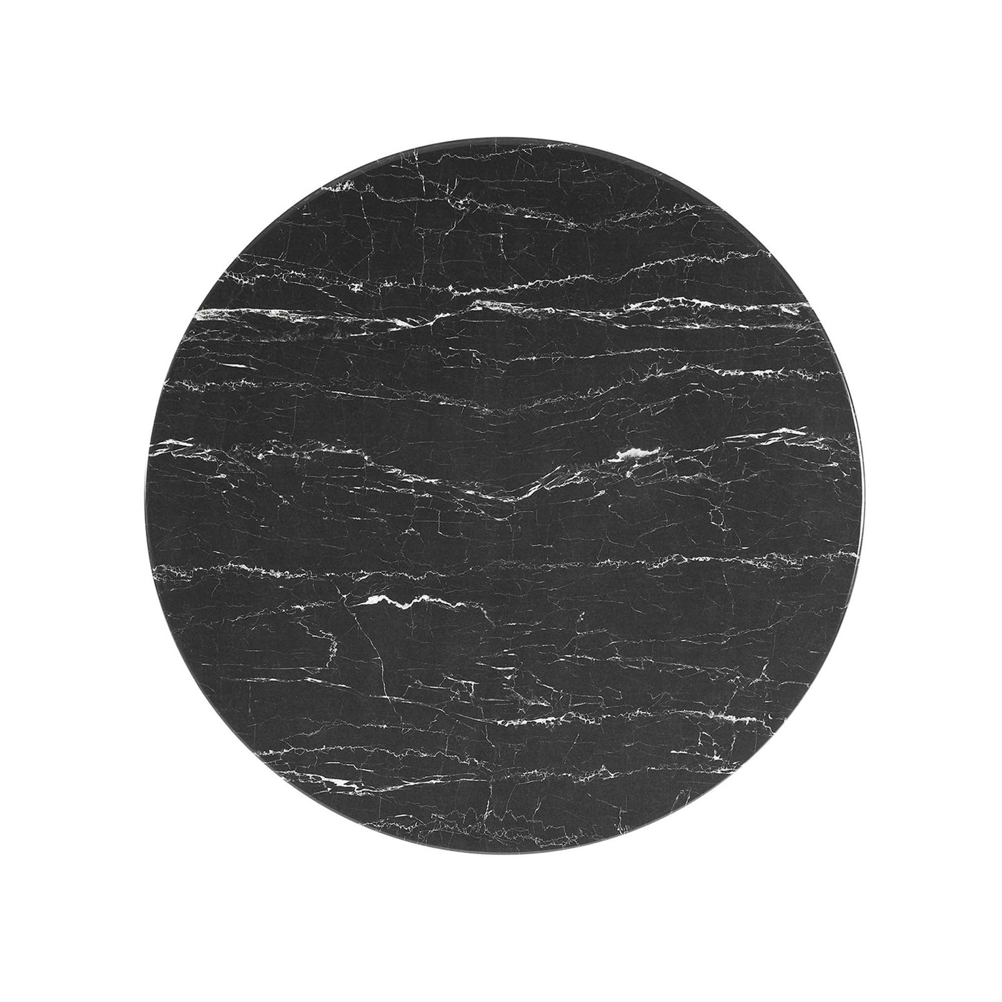 Tulip Marble Dining Table - 36" Round, Black