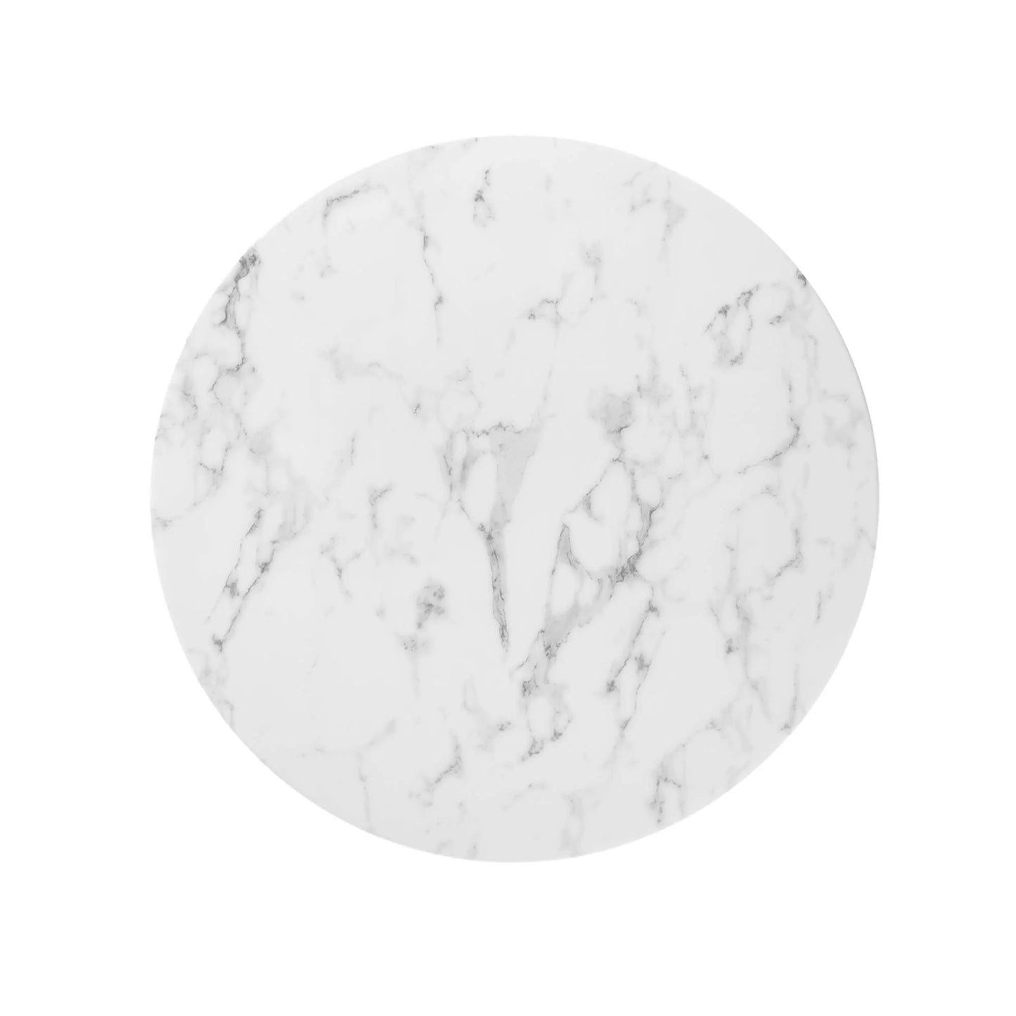 Tulip Marble Dining Table - 36" Round, Gold Base