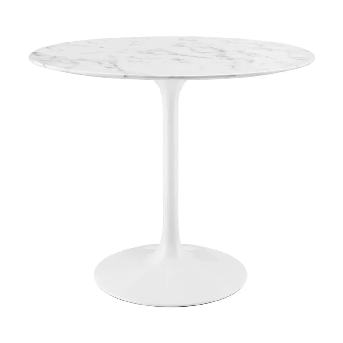 Tulip Marble Dining Table - 36" Round White