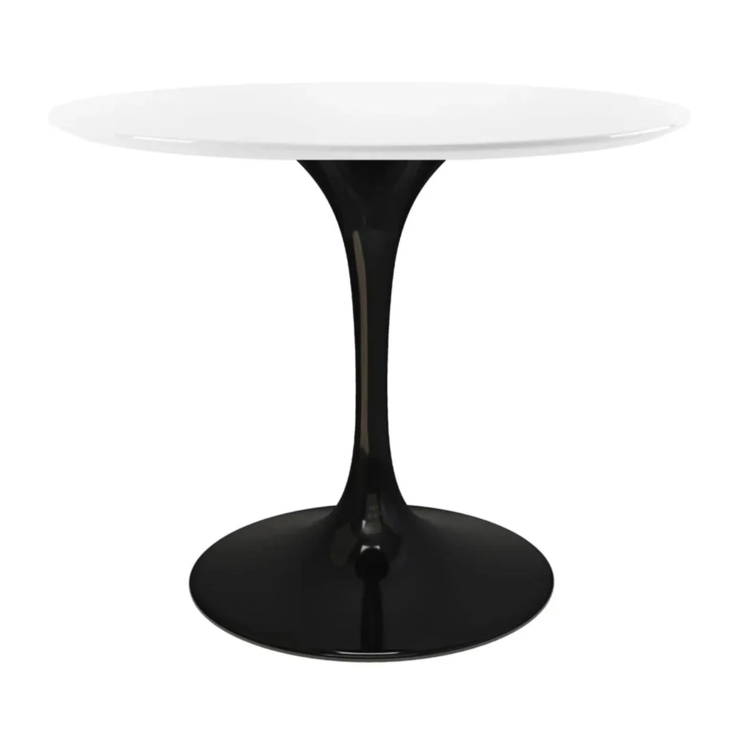 Tulip Fiberglass Dining Table , 36" Round Black Base