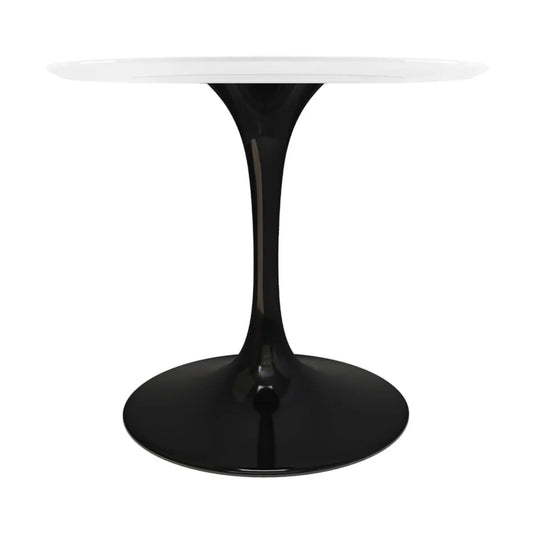 Tulip Fiberglass Dining Table , 36" Round Black Base
