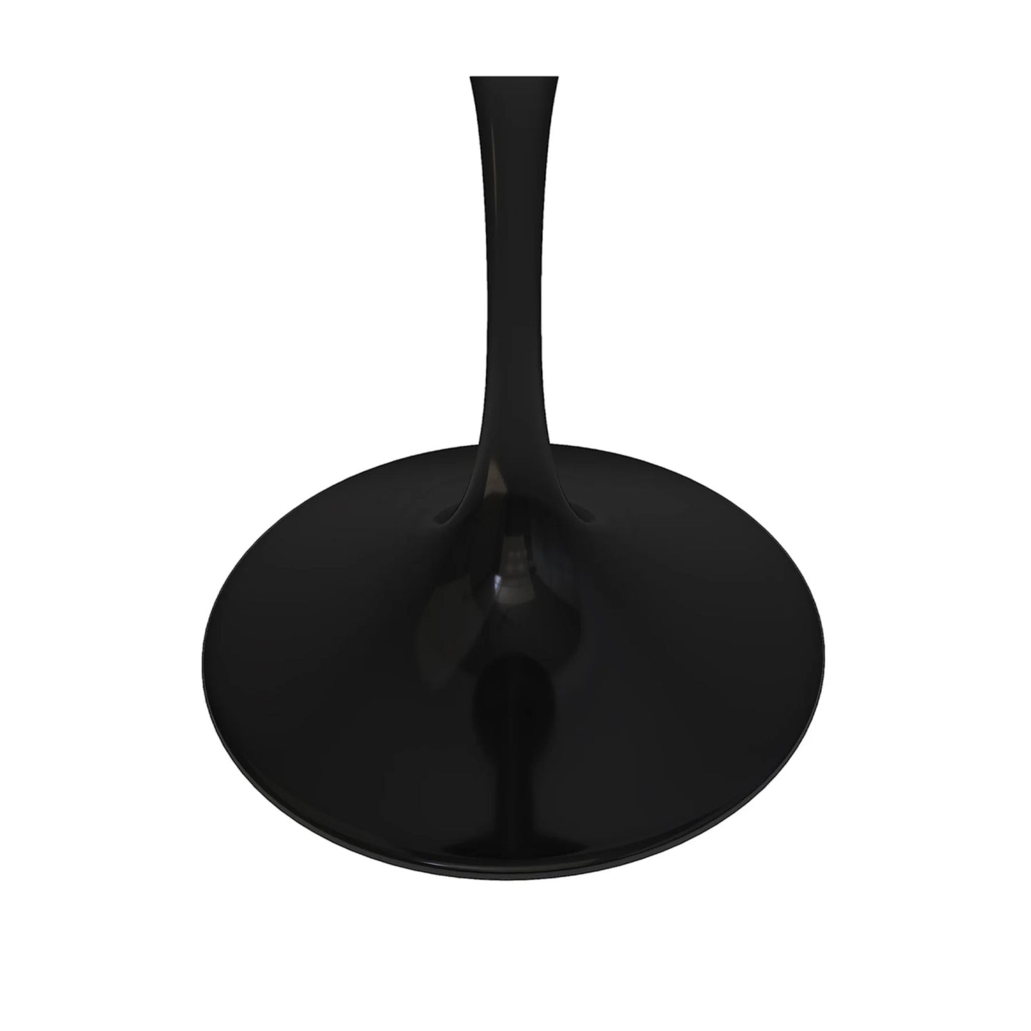 Tulip Fiberglass Dining Table, 42" Round Black Base