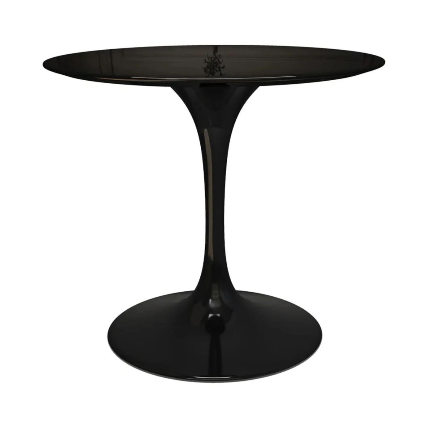 Tulip Fiberglass Dining Table , 36" Round Black