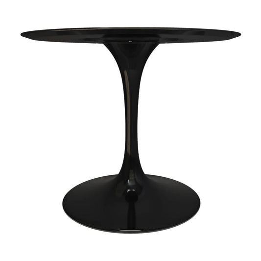 Tulip Fiberglass Dining Table , 36" Round Black