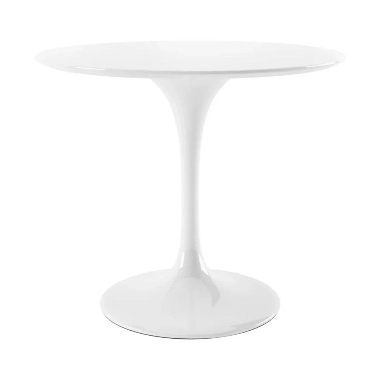 Tulip Fiberglass Dining Table, 36" Round White