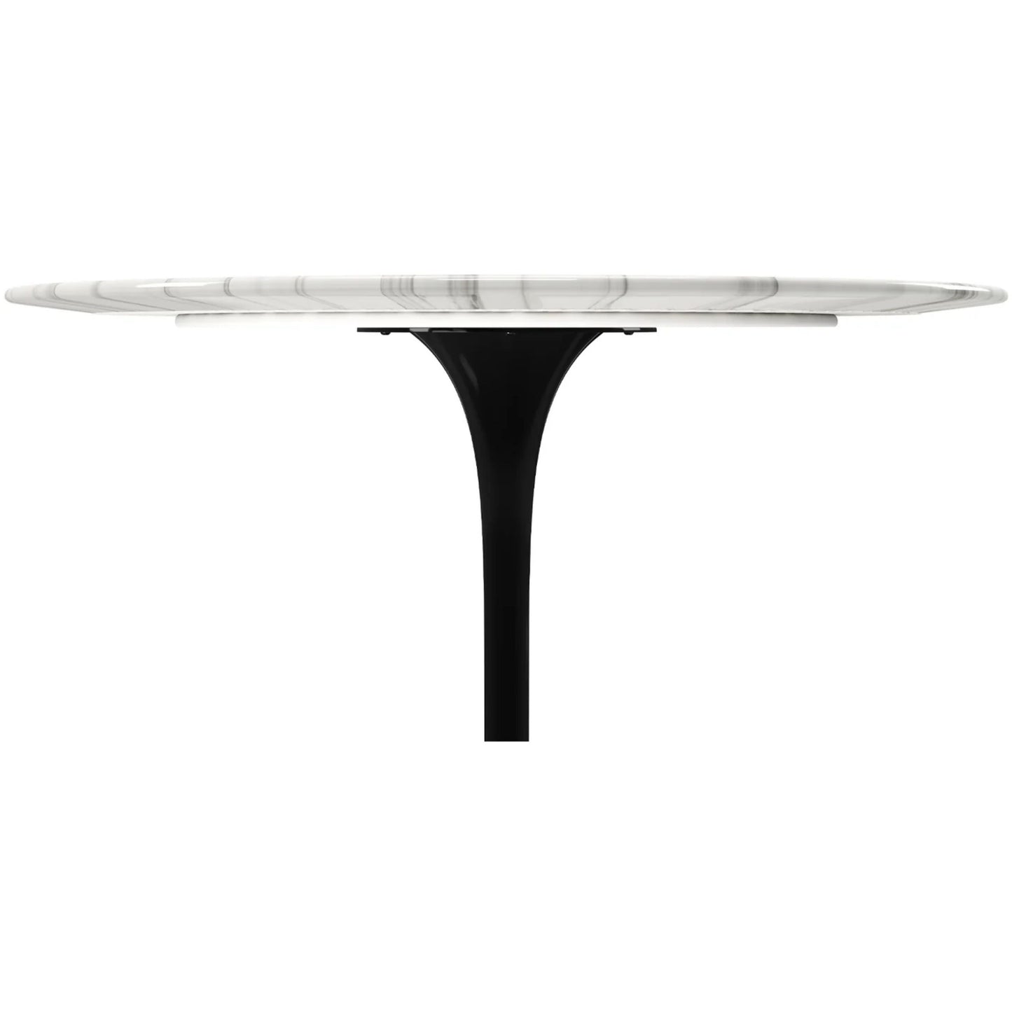 Tulip Marble Dining Table - 40" Round, Black Base