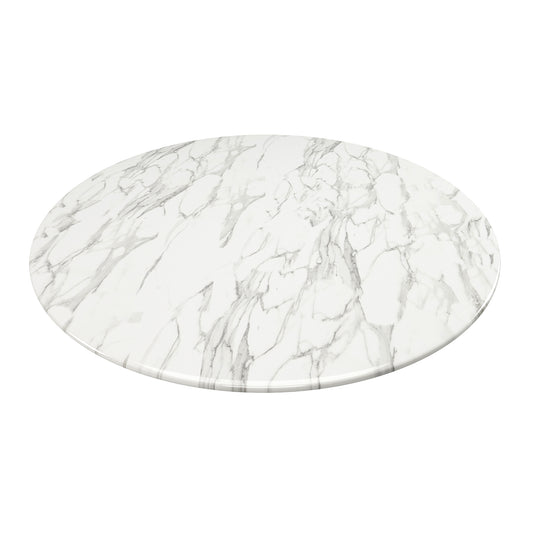 Tulip Marble Dining Table - 40" Round, Gold Base