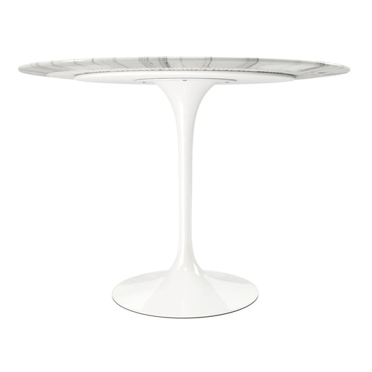 Tulip Marble Dining Table - 40" Round White