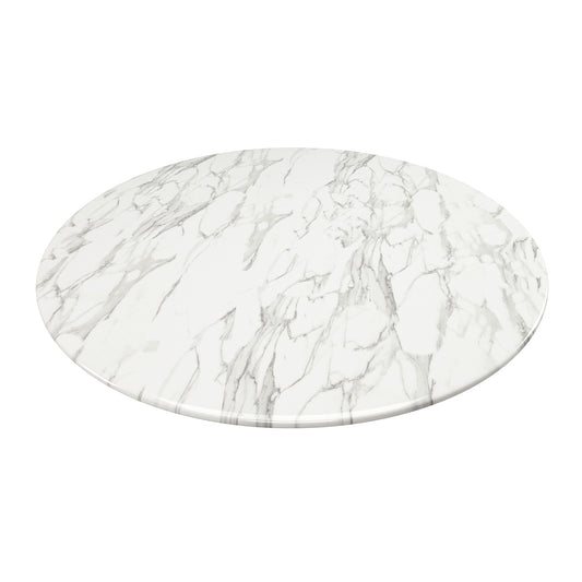 Tulip Marble Dining Table - 40" Round, Gray Base