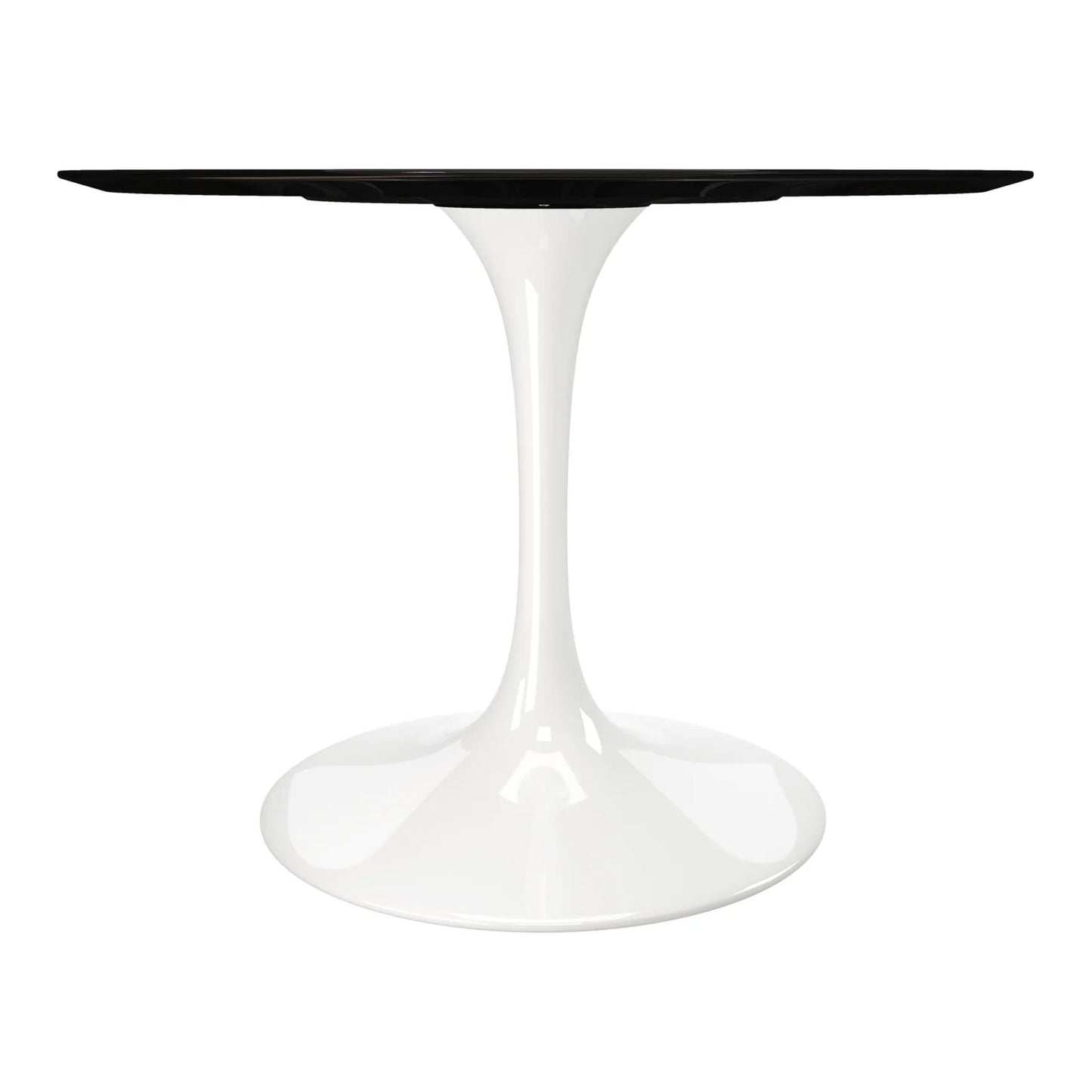 Tulip Fiberglass Dining Table, 42" Round White Base