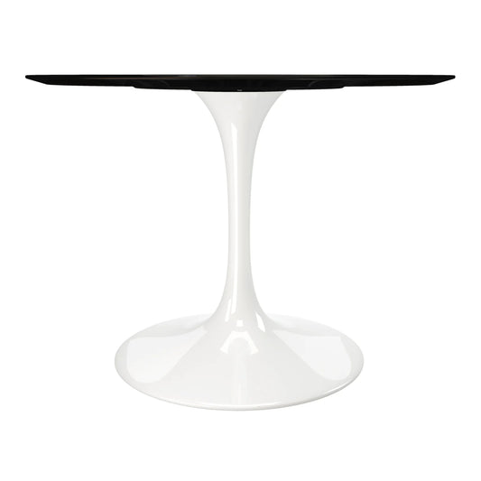 Tulip Fiberglass Dining Table, 42" Round White Base