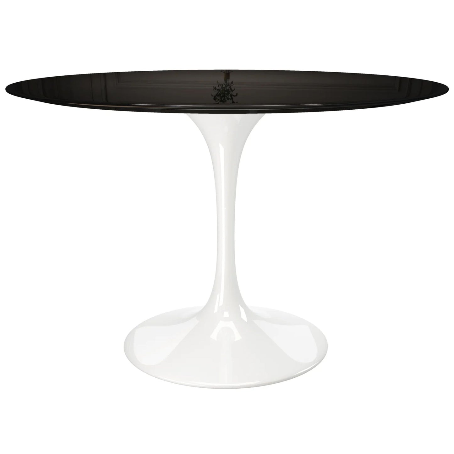 Tulip Fiberglass Dining Table, 48" Round White Base