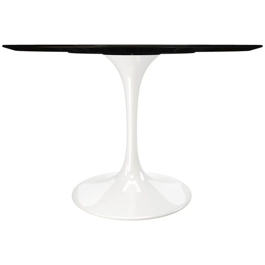 Tulip Fiberglass Dining Table, 48" Round White Base