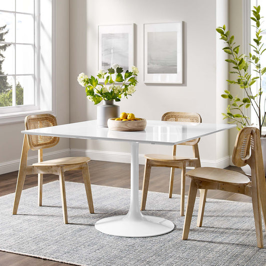 Tulip Dining Table, 48" Square White