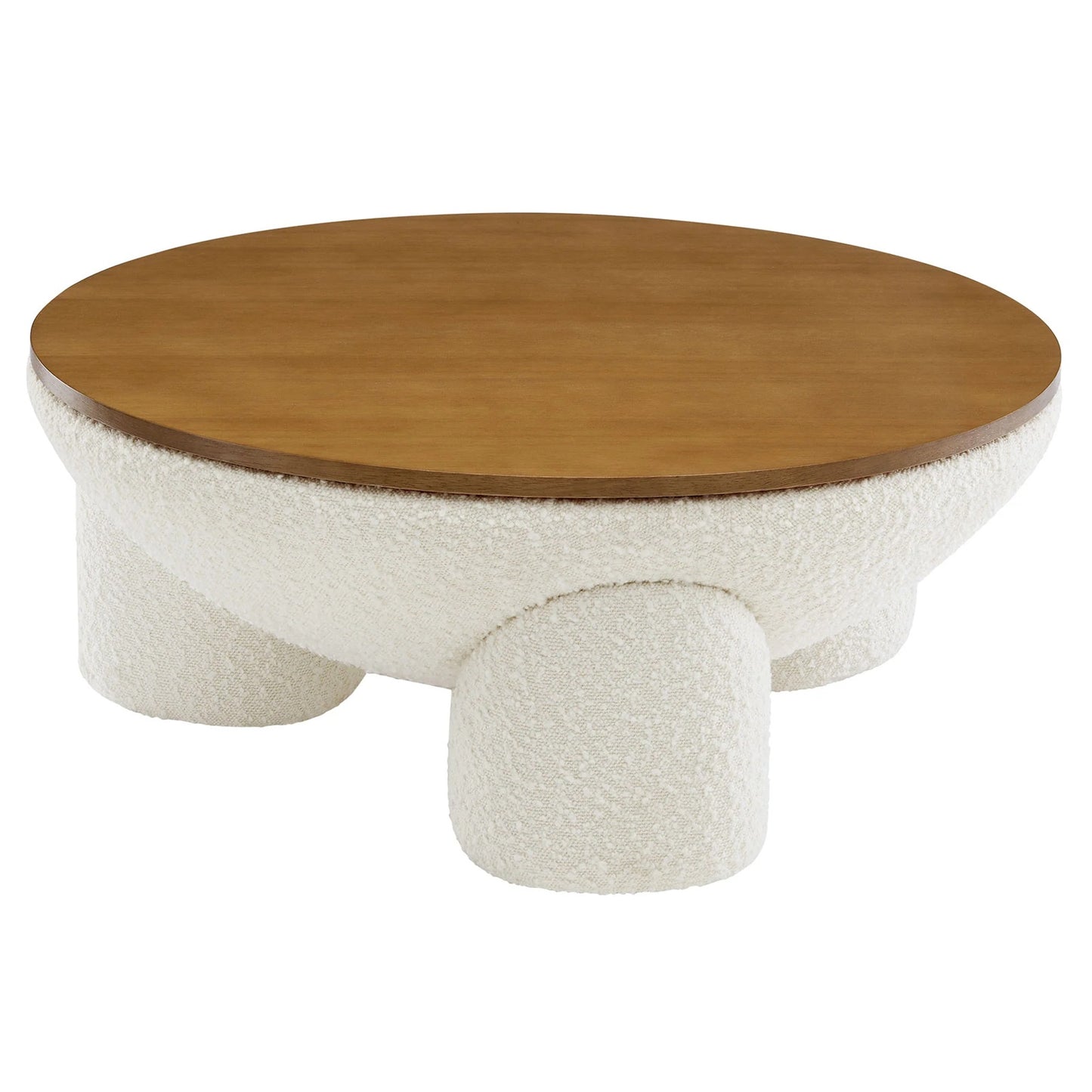 Toby Boucle Coffee Table, Natural Ivory