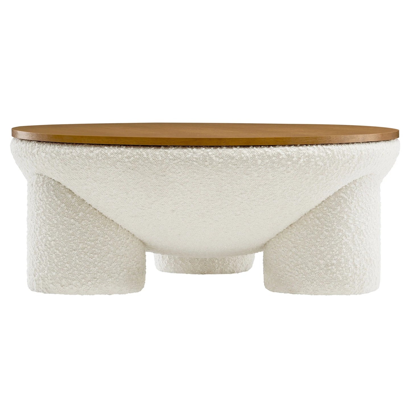 Toby Boucle Coffee Table, Natural Ivory