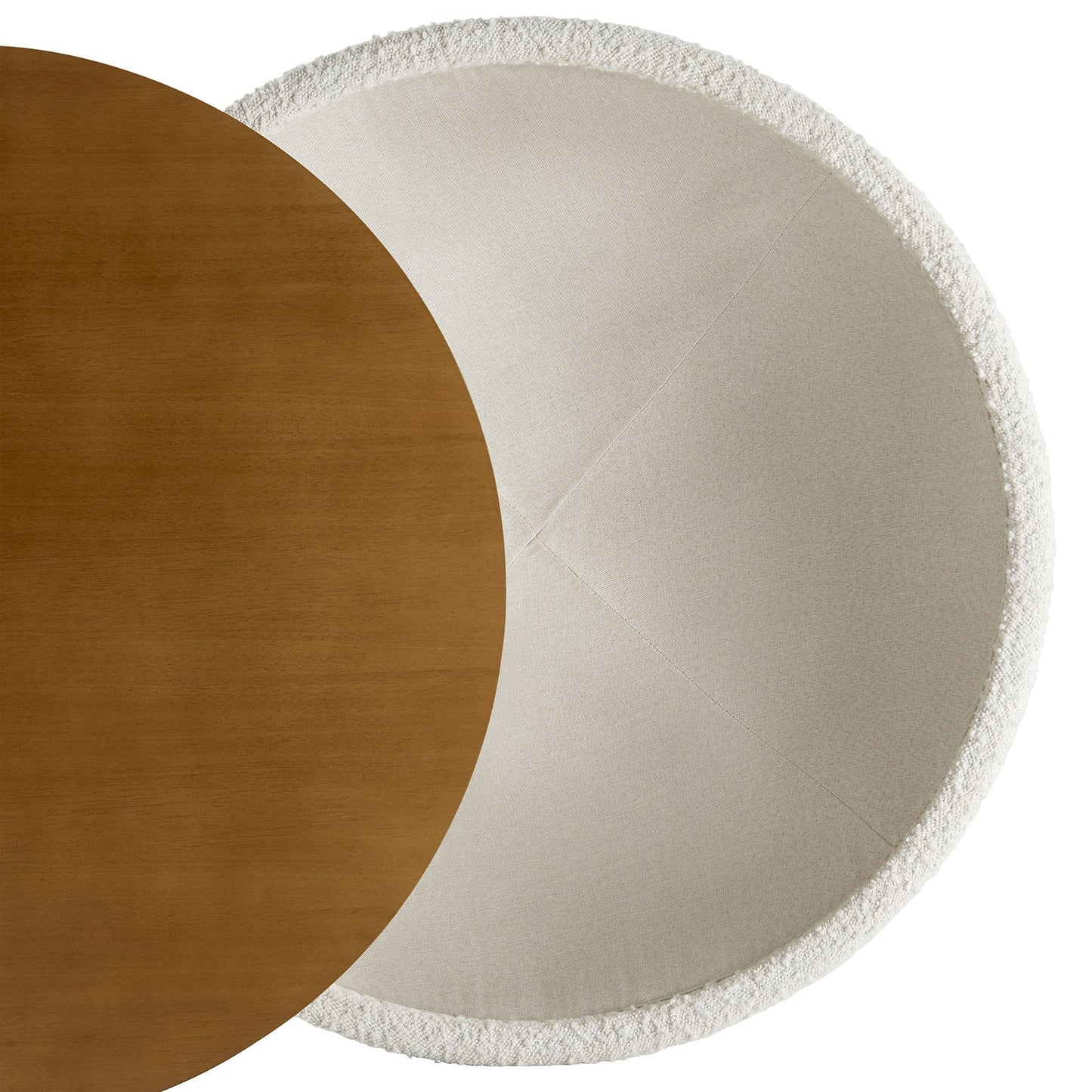 Toby Boucle Coffee Table, Natural Ivory