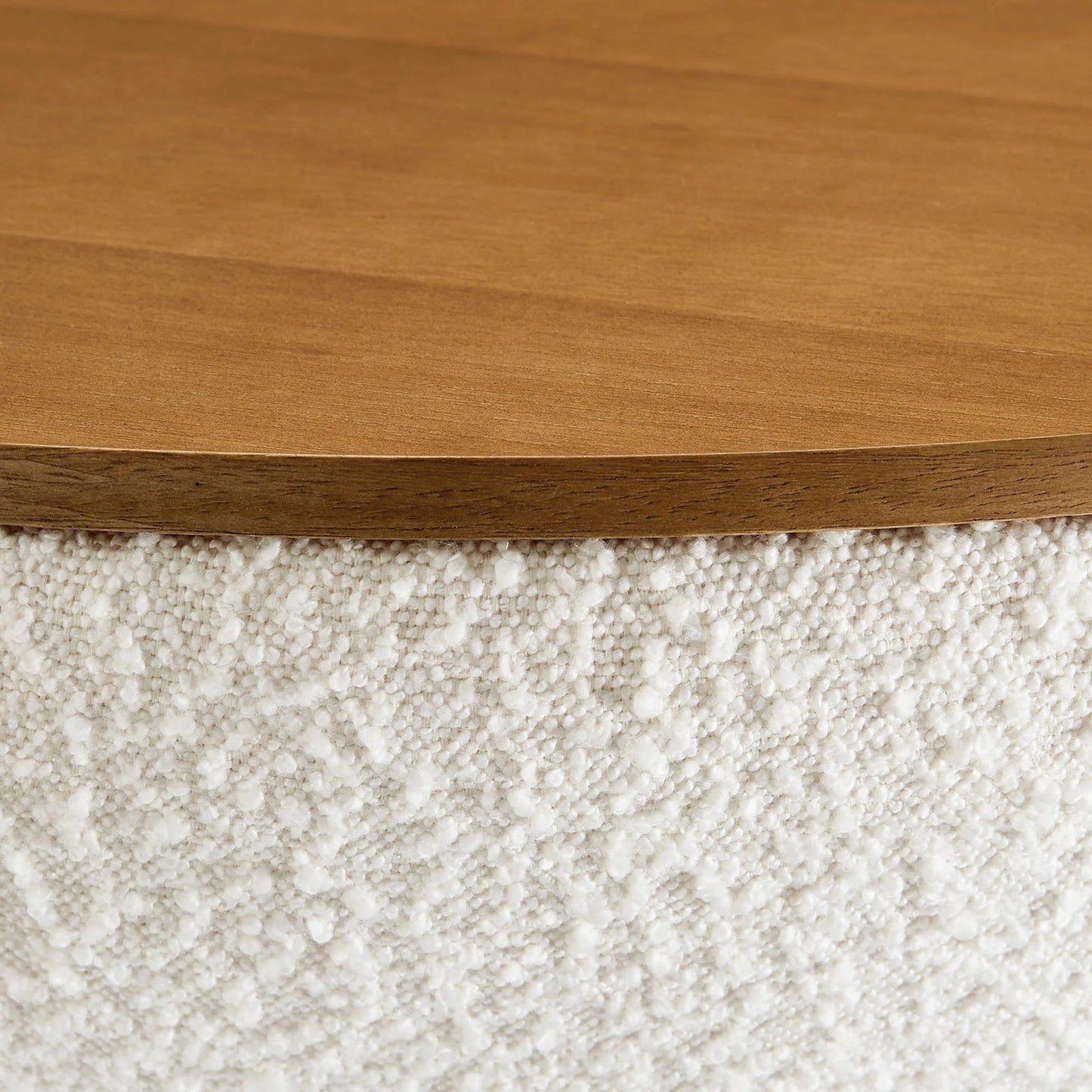 Toby Boucle Coffee Table, Natural Ivory
