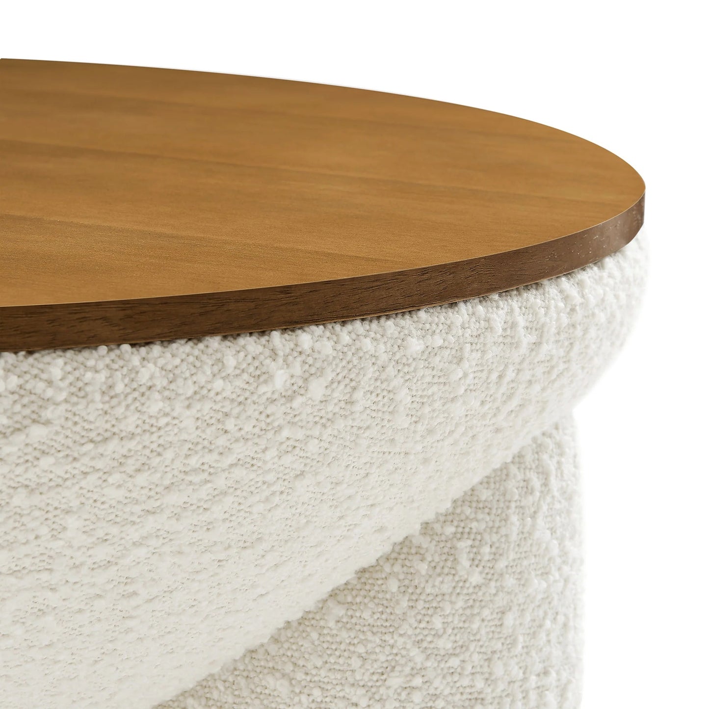 Toby Boucle Coffee Table, Natural Ivory