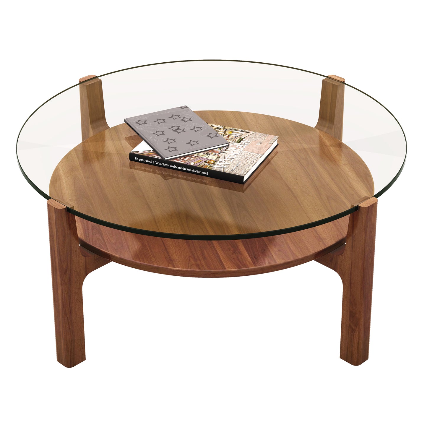 Soho Teakwood Coffee Table Round, Walnut