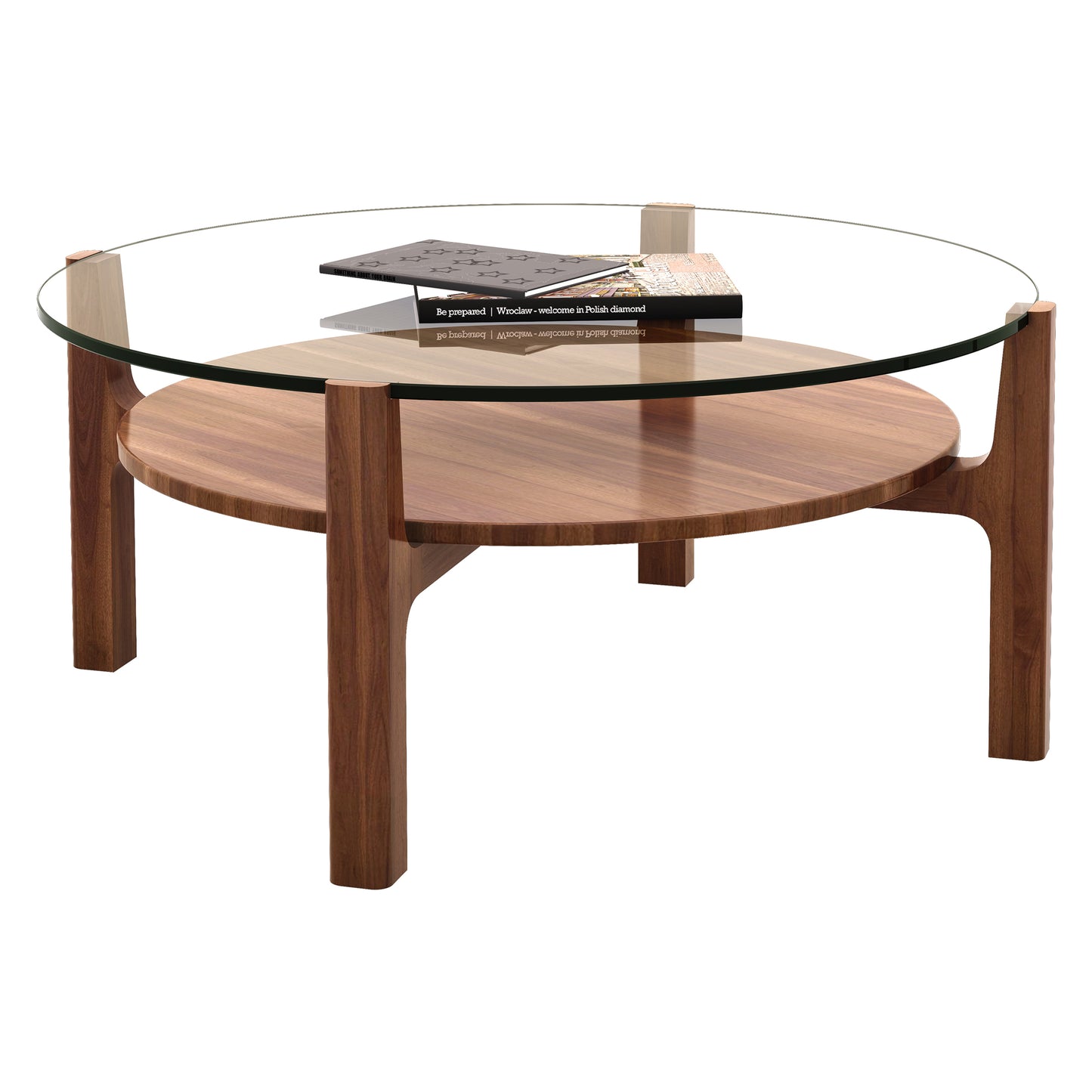 Soho Teakwood Coffee Table Round, Walnut