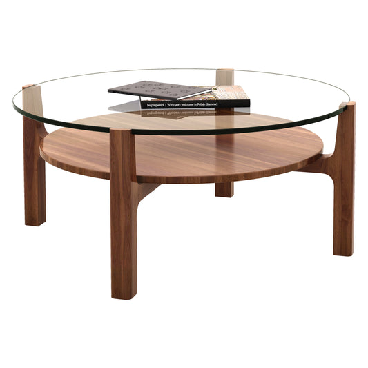 Soho Teakwood Coffee Table Round, Walnut