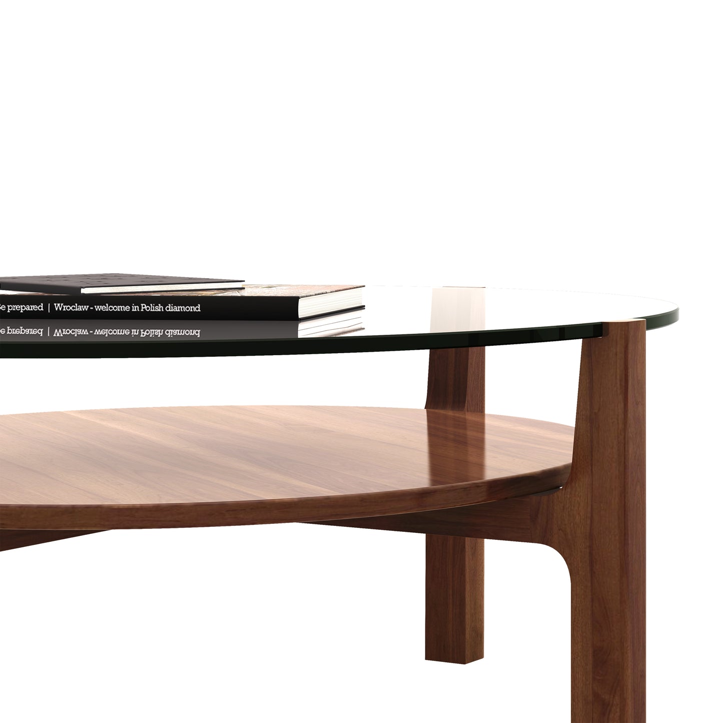 Soho Teakwood Coffee Table Round, Walnut