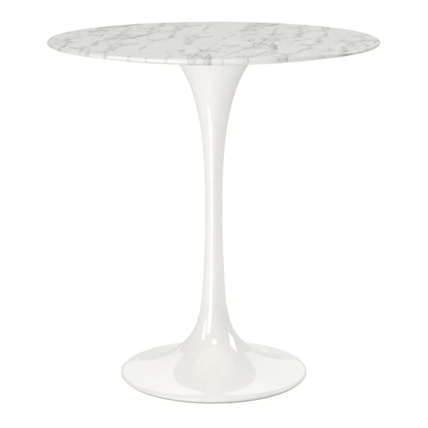 Tulip Marble Side Table - 20" Round, White