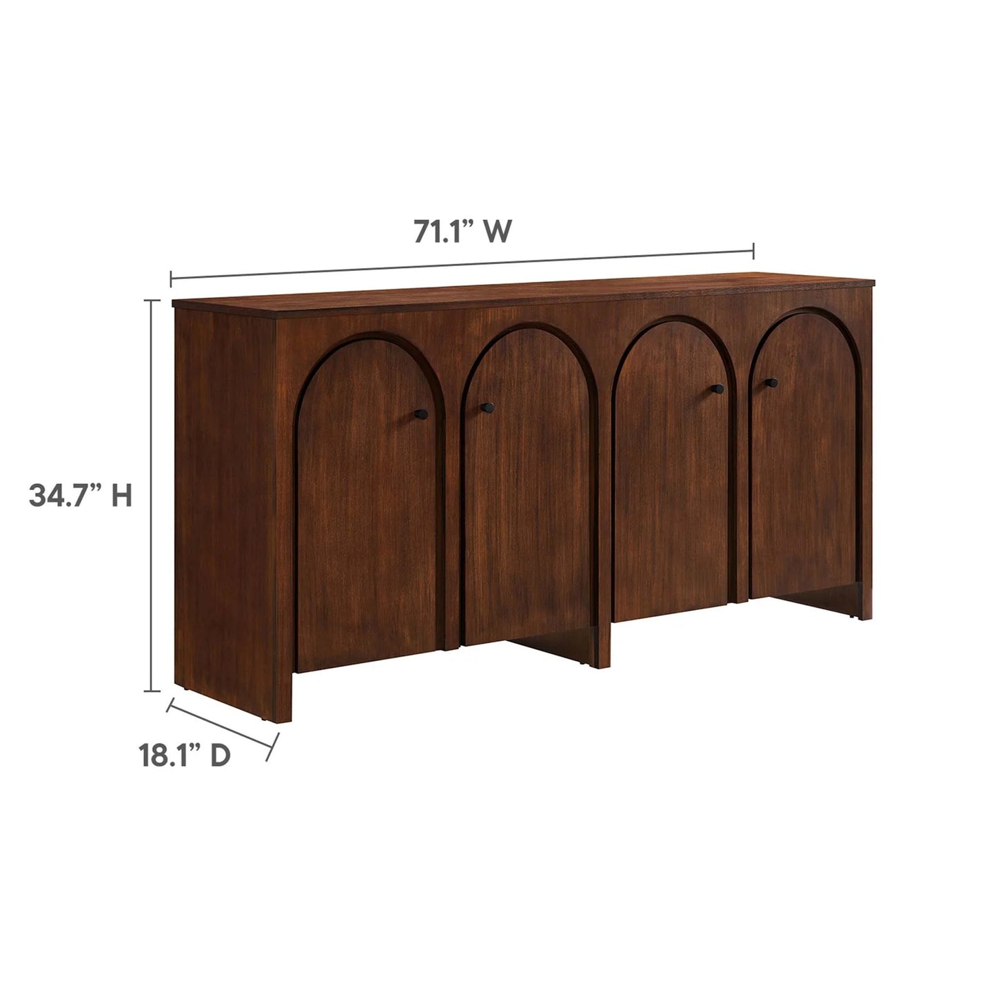 Zora 71" Sideboard, Walnut