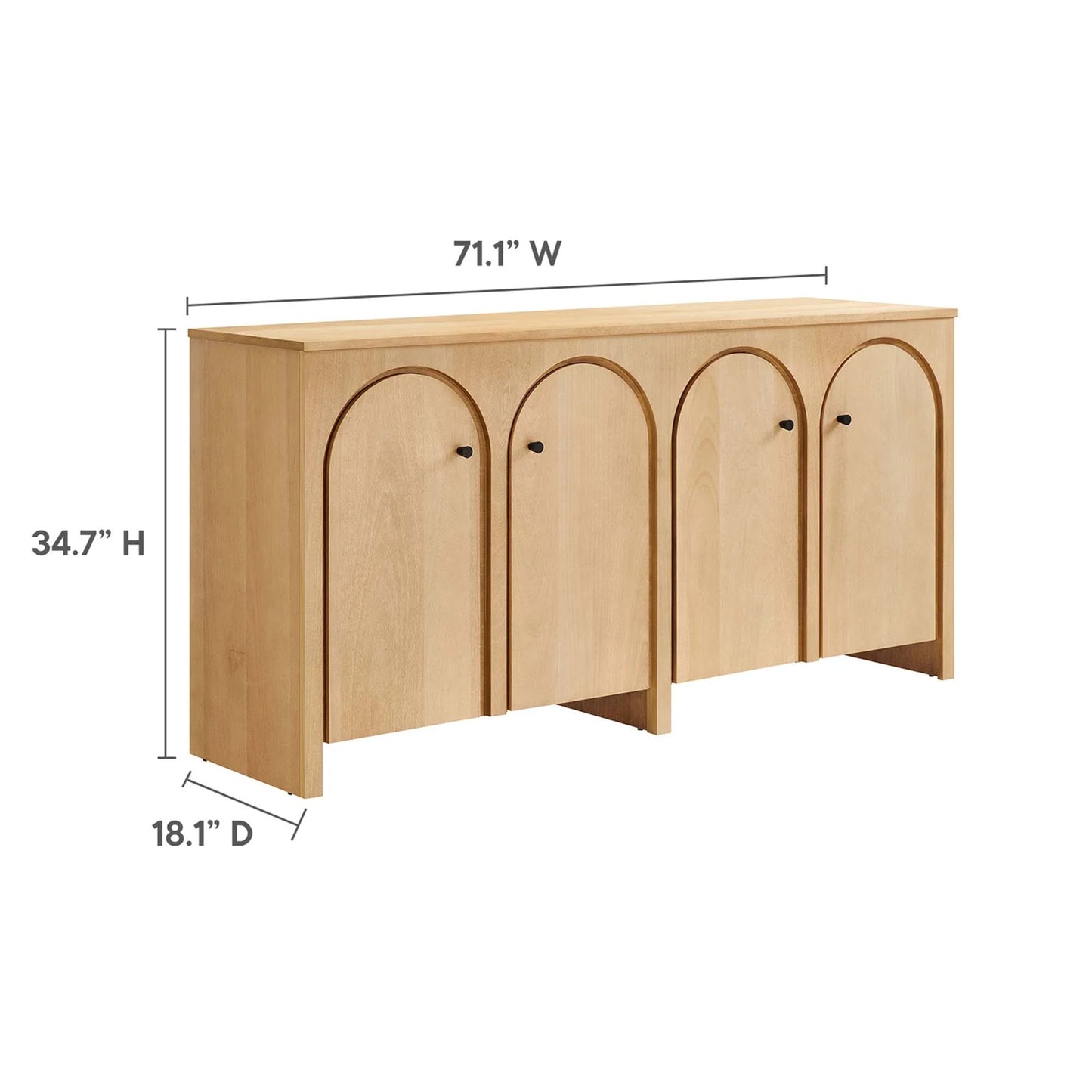 Zora 71" Sideboard, Natural