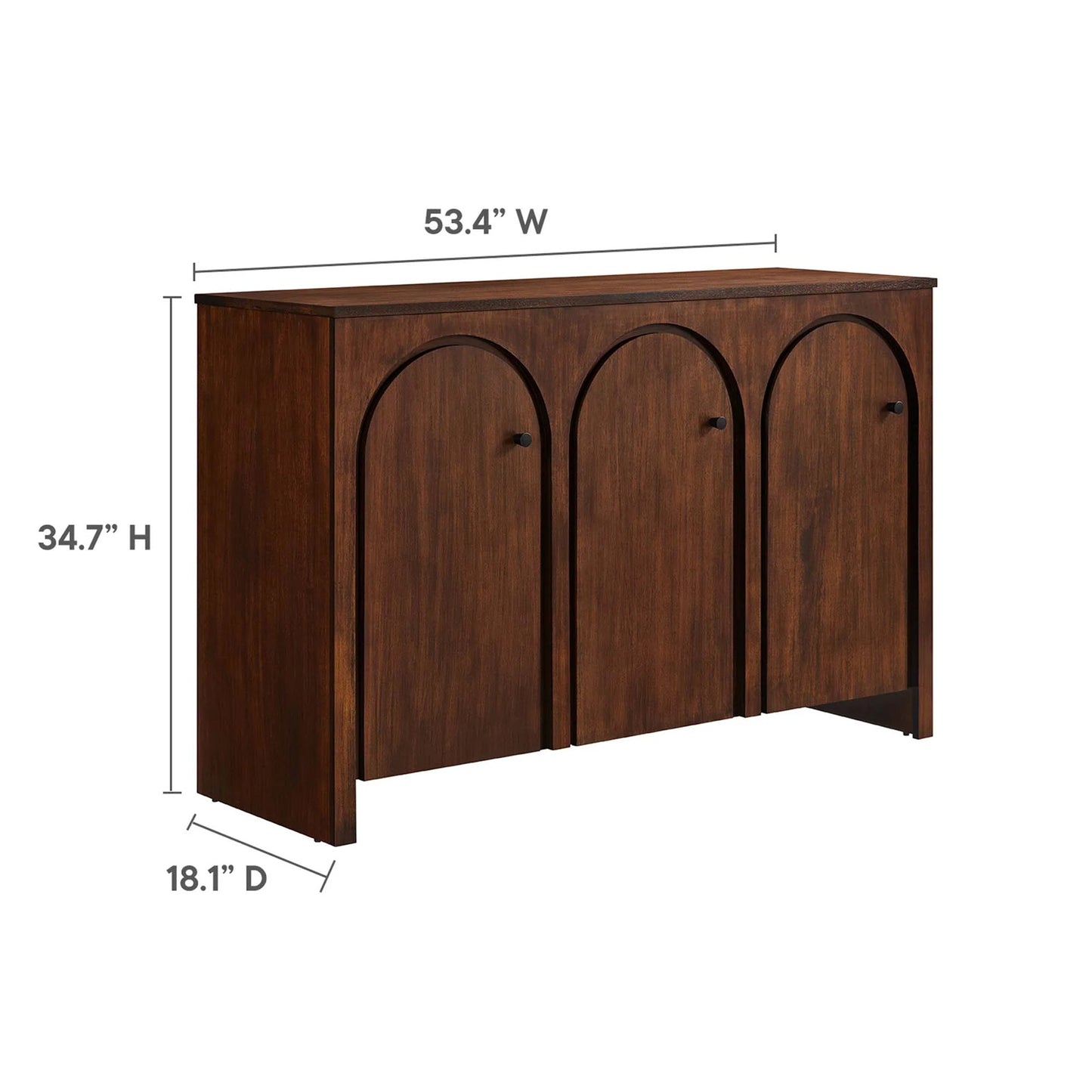 Zora 53" Sideboard, Walnut
