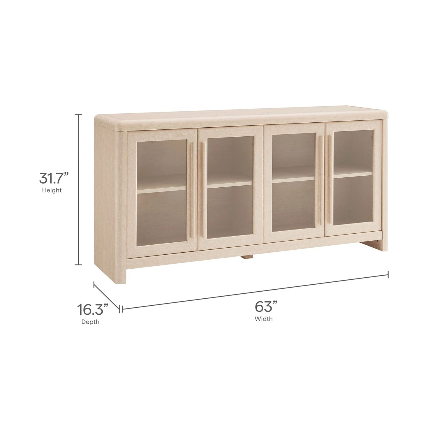 Solana 63" Sideboard, Ash