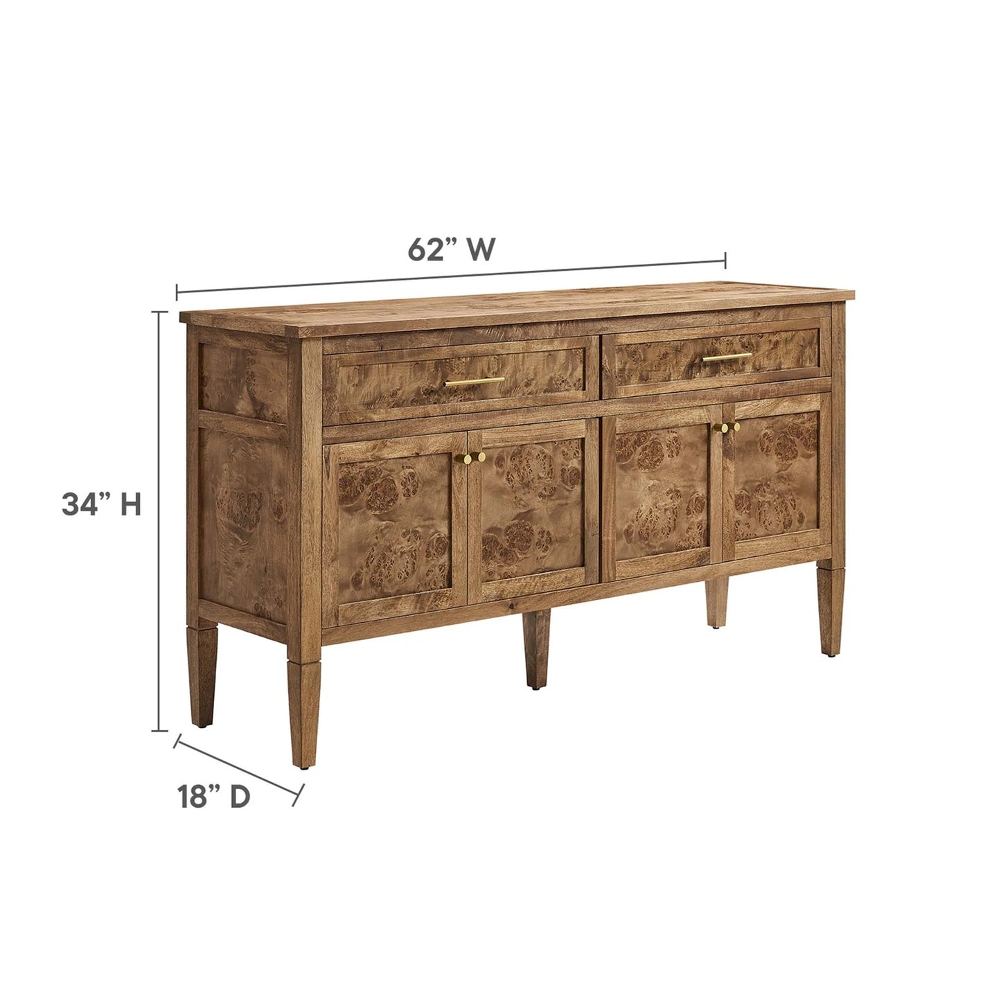 Bogota 62" Sideboard, Brown