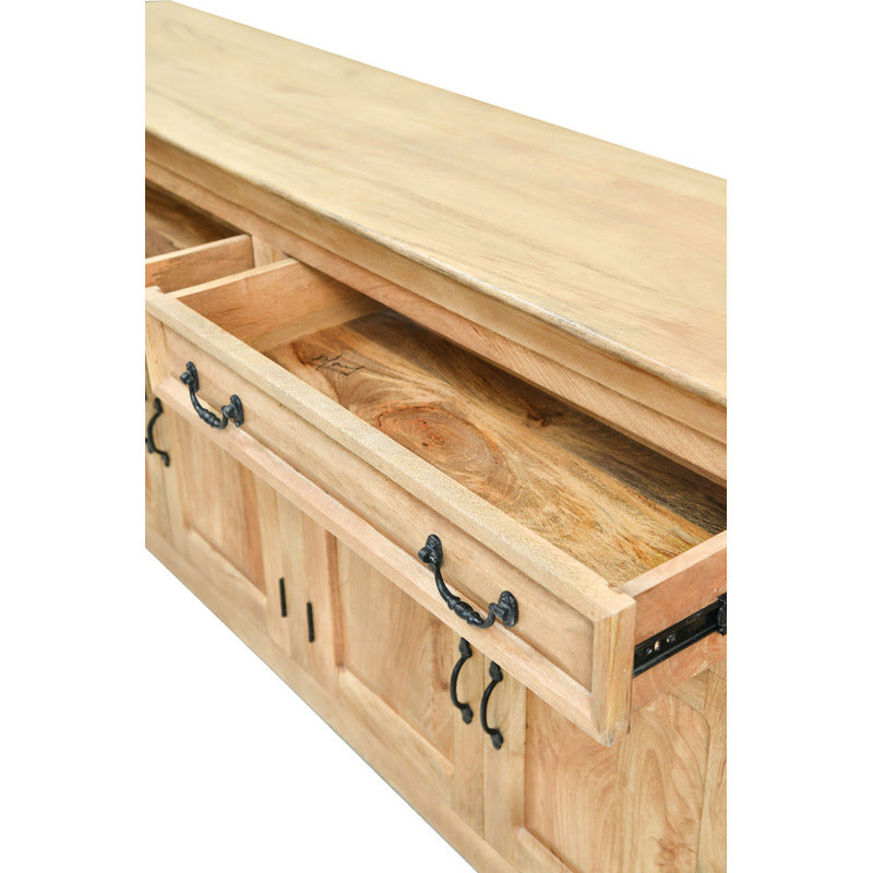 Asmine 69" Solid Wood Sideboard, Natural