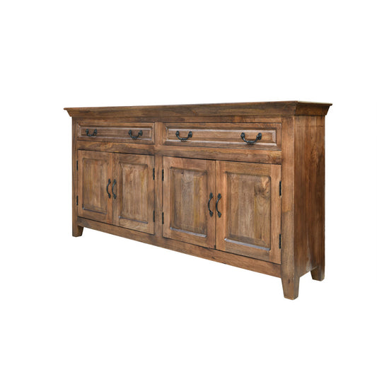 Asmine 69" Solid Wood Sideboard, Light Walnut