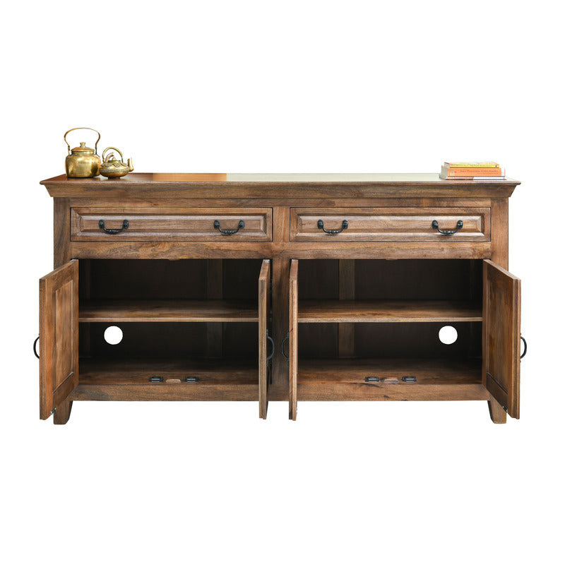 Asmine 69" Solid Wood Sideboard, Light Walnut