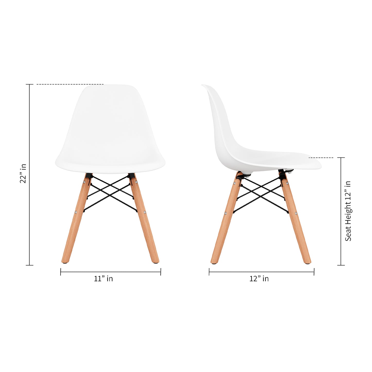 Eiffel Kids Chair, White