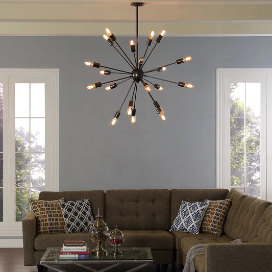 Mino Stainless Steel Chandelier, Gray