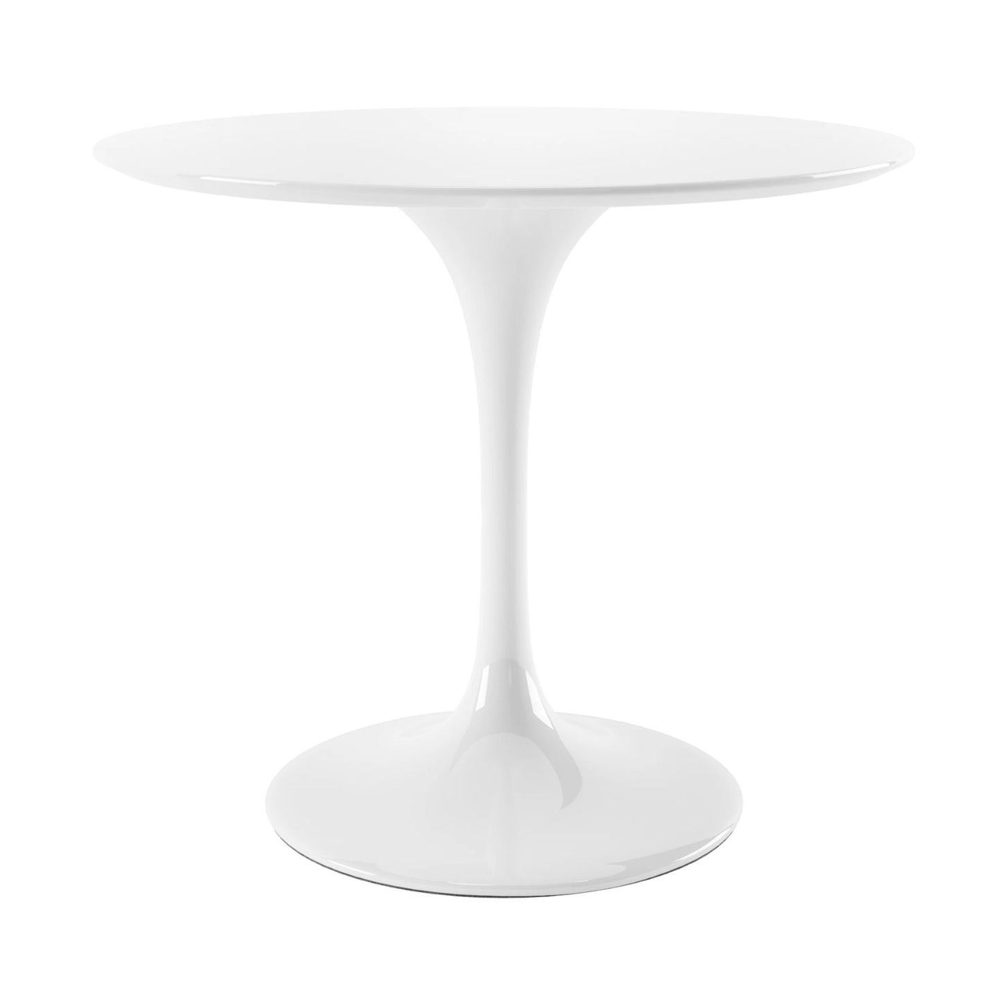 Tulip Fiberglass Dining Table, 36" Round White