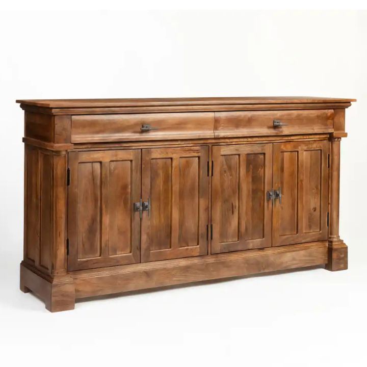 Padova 70" Solid Wood Sideboard, Light Walnut