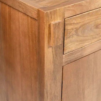 Anna 70" Solid Wood Sideboard, Light Walnut