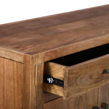 Anna 70" Solid Wood Sideboard, Light Walnut