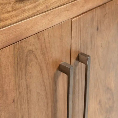 Anna 70" Solid Wood Sideboard, Light Walnut