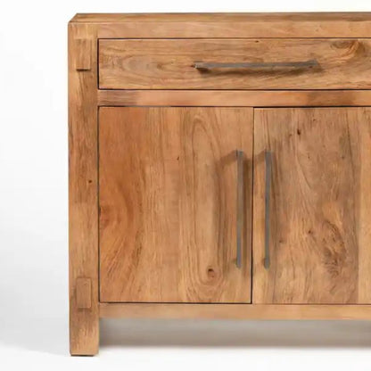 Anna 70" Solid Wood Sideboard, Light Walnut