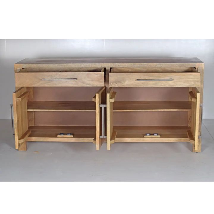 Anna 70" Solid Wood Sideboard, Natural