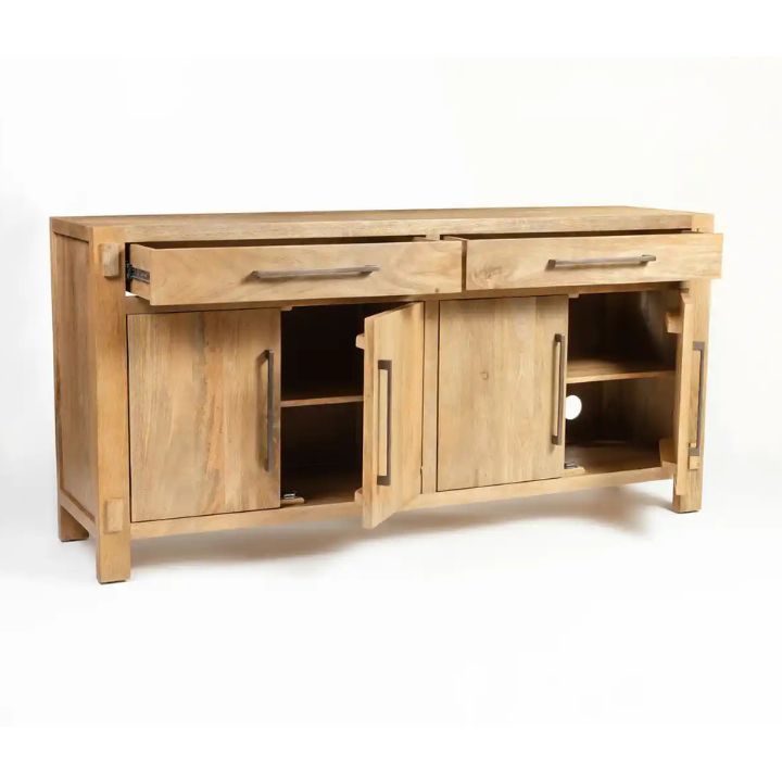 Anna 70" Solid Wood Sideboard, Natural