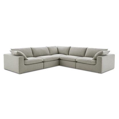 Duke 189" Deep Seat Sectional Sofa, 5 Seater, Gray