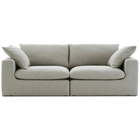 Duke 84" Deep Seat Sectional Sofa, 2 Seater, Gray