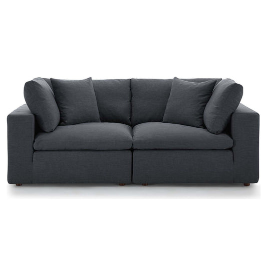 Haven 2 Seater Sectional Sofa, Gray