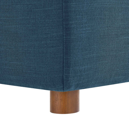 Haven 3 Seater Sectional Sofa With Ottoman, Azure